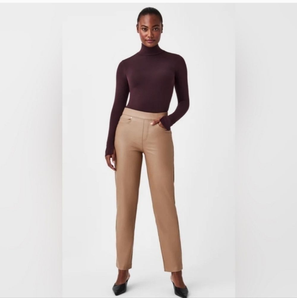 Spanx Leather Like Straight Pants